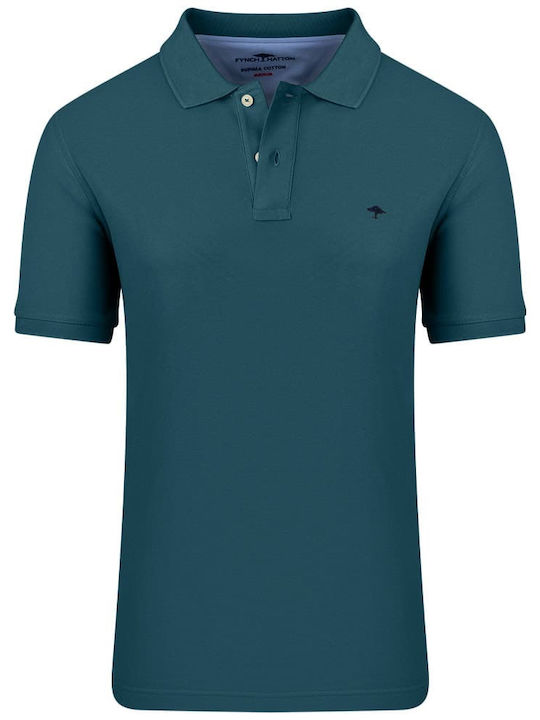 Fynch Hatton Men's Short Sleeve Blouse Polo Petrol Blue