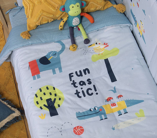 Nef-Nef Homeware Baby Quilt aus Polyester Blue 110x140cm