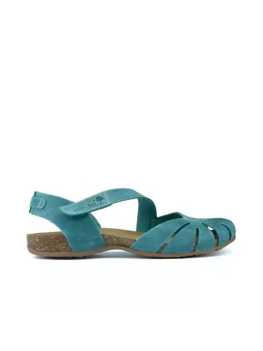 Inter Bios Damen Flache Sandalen in Blau Farbe