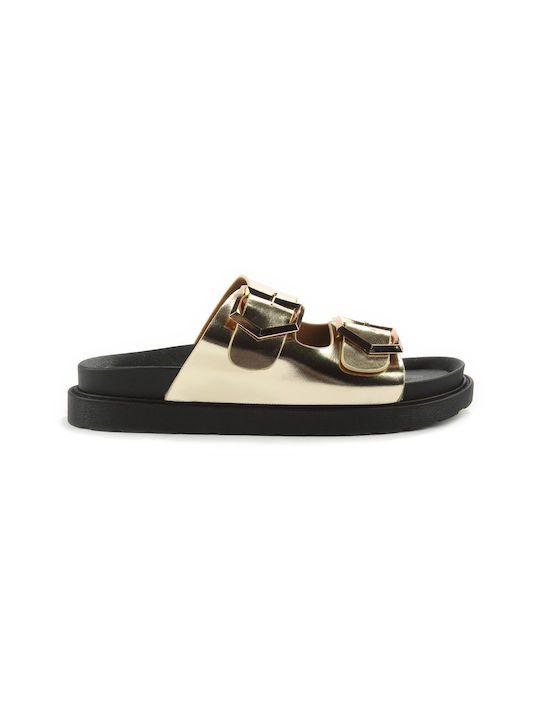 Fshoes Synthetic Leather Women's Sandals Gold