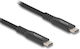 DeLock Braided USB 4 Video Cable USB-C Male - USB-C 100W PD Black 1m