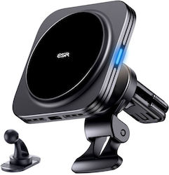 ESR Car Mount for Phone Halolock with Magnet and Wireless Charging Black