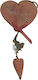 Etoile Easter Ornament Wooden Pink 13x27cm