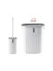 ForHome Plastic Bathroom Trash Can and Basket Set 5lt White