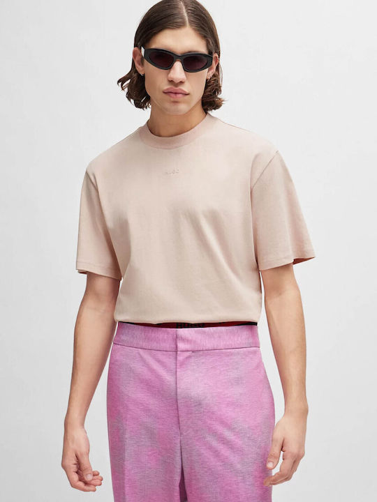 Hugo Boss T-shirt Bărbătesc cu Mânecă Scurtă Light Pink