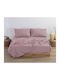 Nef-Nef Homeware Bettlaken Super-Doppel mit Gummiband 160x200+30cm. Basic 1213-amethyst