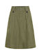 Camel Active Linen Midi Skirt in Green color