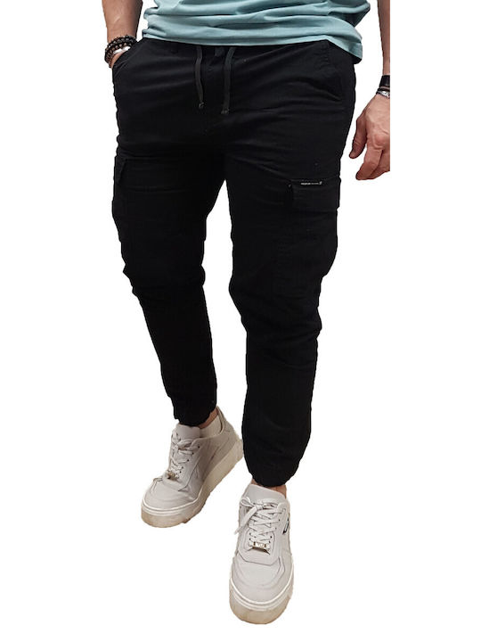 Rebase Pantaloni pentru bărbați Elastice Black