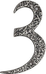 Roline 461 Πινακίδα Αριθμό 3 Αλουμίνιο Old Silver 100mm Roline 461 Πινακίδα Αριθμό 3 Αλουμίνιο Old Silver 100mm