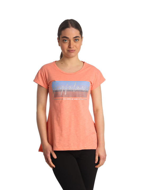 Paco & Co Γυναικείο Αθλητικό T-shirt Πορτοκαλί