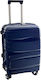 Mega Bazaar Medium Travel Suitcase Blue with 4 ...