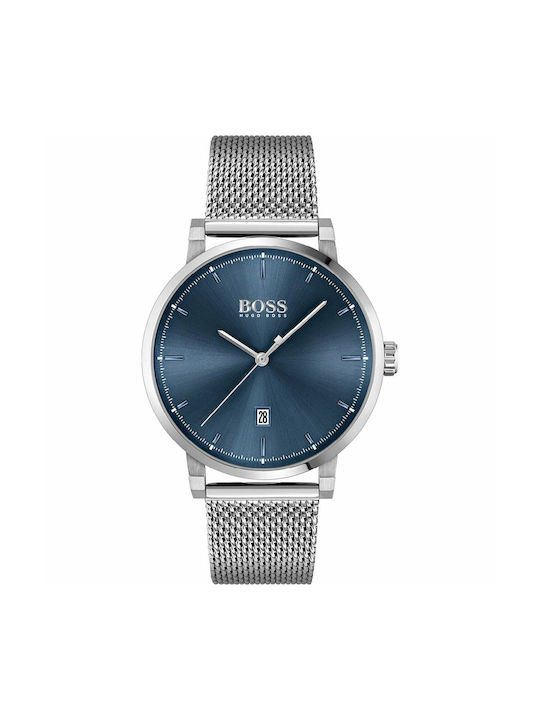 Hugo Boss Uhr Batterie mit Silber Metallarmband