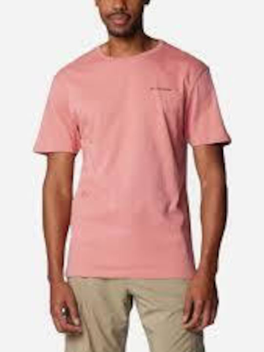 Columbia North Cascades Ανδρικό T-shirt Κοντομάνικο Ροζ