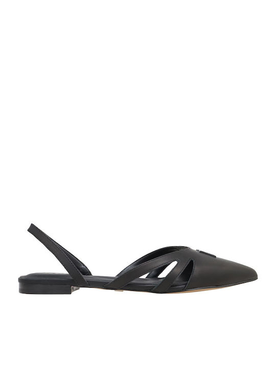 DKNY Leather Slingback Ballerinas Verity Black