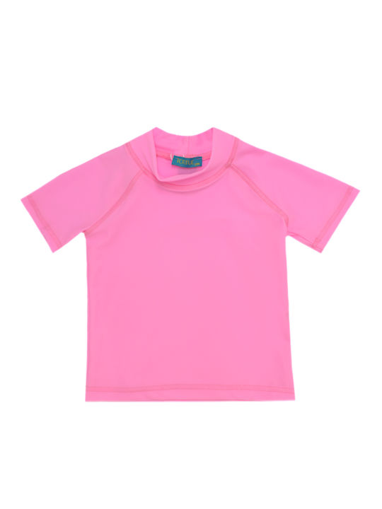 Tortue Kids Swimwear Sunscreen (UV) Shirt Ροζ Fluo