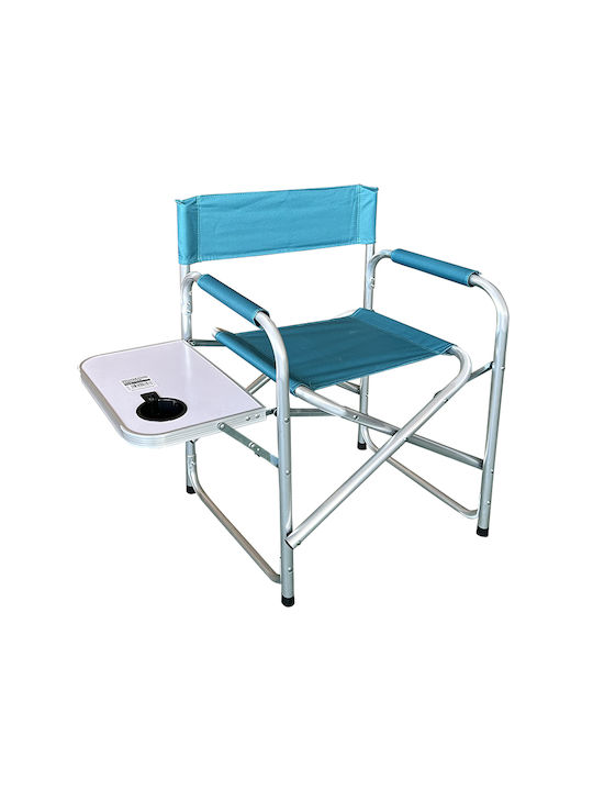 Director's Chair Aluminum Turquoise 1pcs 55x45x78cm.