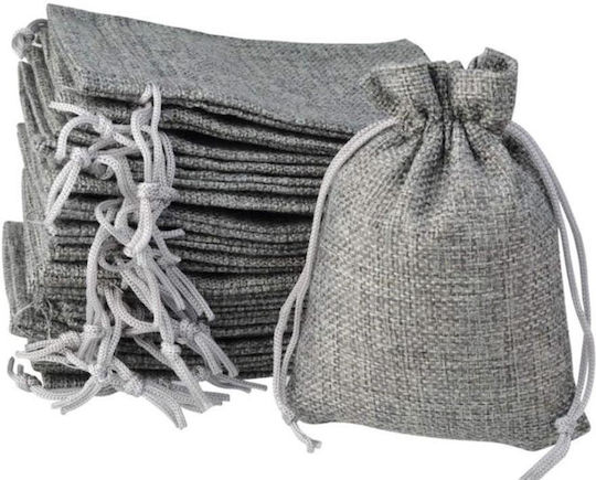 Grau Stoff Beutel für Geschenke Mehrfarbig 13x18cm. 50Stück