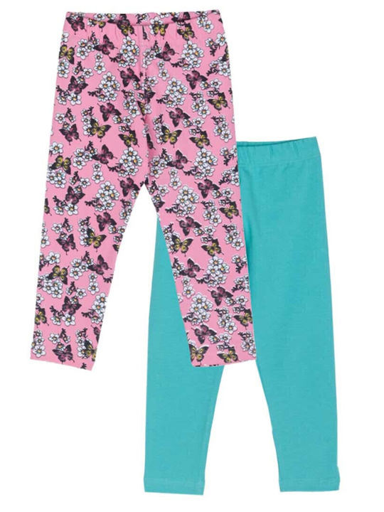Set Kinder Leggings Lang Rosa Butterfly