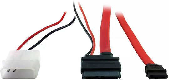 Cablu Inter-tech Slim DVD Anschluss SATA + Power 0.3/0.3 M