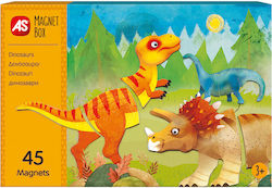 As Magnet Box Dinosaurs 45 de magneți educaționali de hârtie 3+ ani