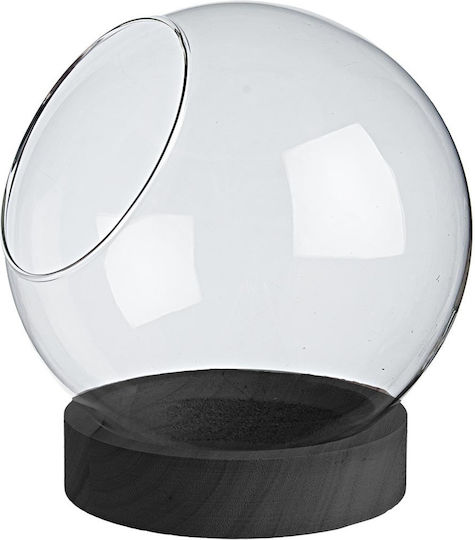 JK Home Decoration Декоративен за пространство Отваряне от Стъкло 18x18см 1бр