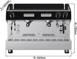 GGM Gastro Commercial Espresso Machine KMF2