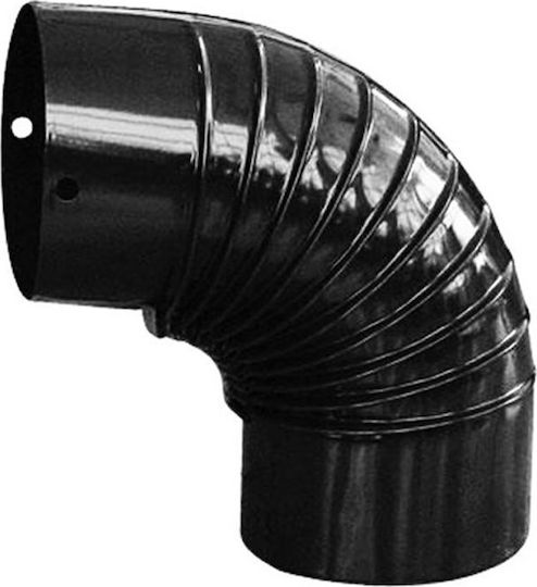Thermiki Ъгъл Chimney Pipe Connection Емайл 120мм Кафяв