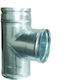 Technometal T-Piece Conector de Coș de Fum Galvanizat