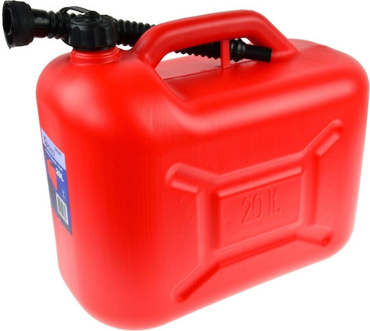 Geko Double Position Fuel Container Plastic with Extension Tube Red