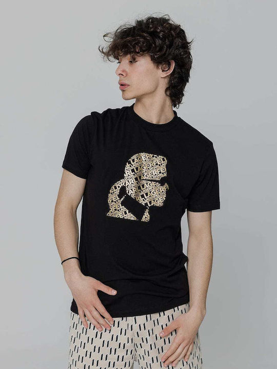 Karl Lagerfeld Herren T-Shirt Kurzarm Schwarz