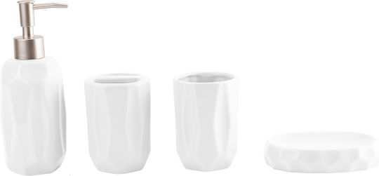 Tpster Ceramic White Bathroom Accessory Set