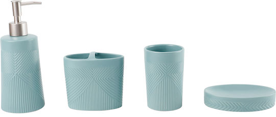 Tpster Bathroom Accessory Set Ceramic Blue