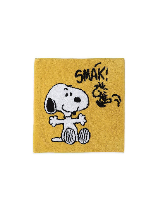 Nef-Nef Πατάκι Μπάνιου Βαμβακερό Snoopy 035282 Yellow 70x70εκ.