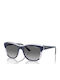 Vogue Women's Sunglasses with Blue Plastic Frame and Gray Gradient Lens