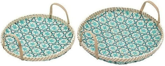 Ladelle Wooden Round Decorative Tray 2pcs