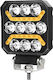LED прожектор Slim 10-30 Volt висока мощност 15w бял оранжев 101mm x 101mm x 37mm Ip68