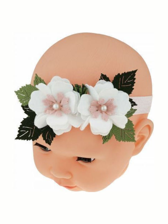 Like You Kids Haarschleife Weiß Petunia Stoff Blumen Weiß