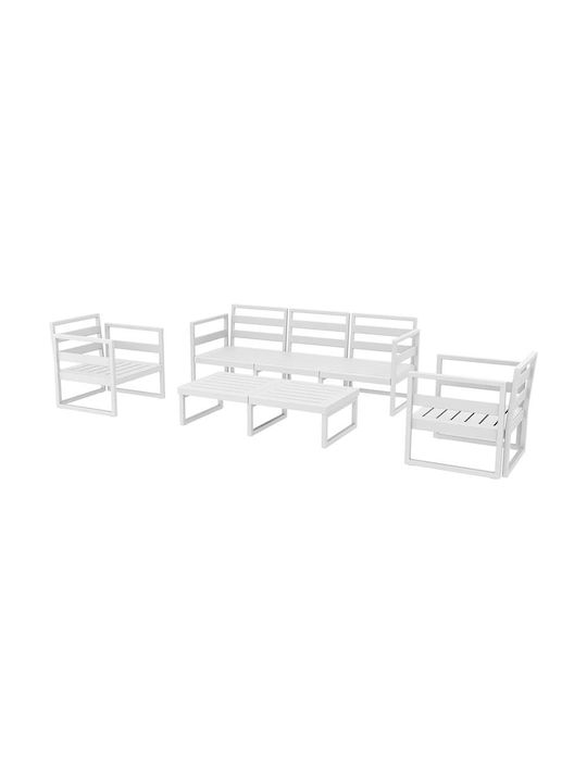 Set Outdoor Lounge White Mykonos 4pcs