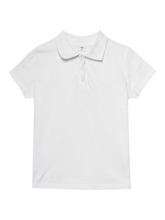 4F Kids Polo Short Sleeve White