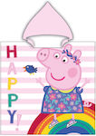 Borea Kinder Strandponcho Peppa Schwein Rosa 110 x 110cm.