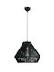 ArkoLight Lustră Negru cu frânghie pentru Dulie E27 40cm.