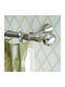 Aslanis Home Metallic Curtain Pole Oscar Double with Rod Φ25mm 160cm Silver