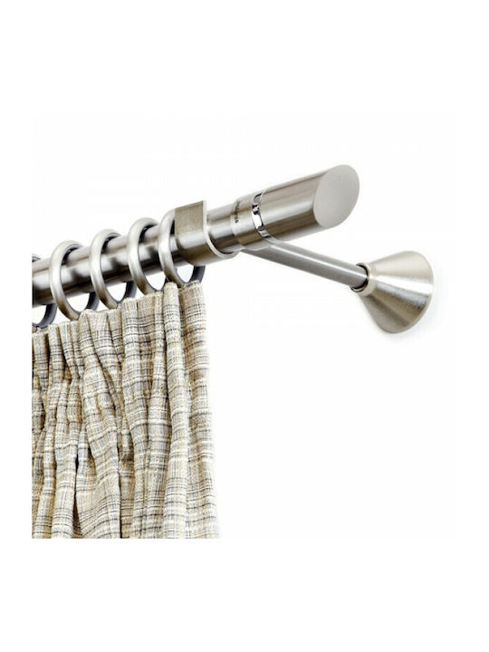 Aslanis Home Metallic Curtain Pole Biscuit Double with Rod Φ25mm 160cm Biscuit