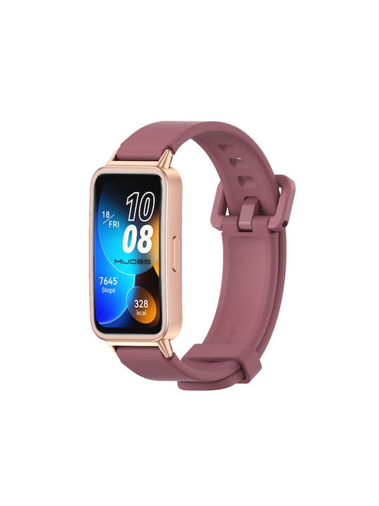 Mijobs Ρολόι Λουράκι Σιλικόνης Κόκκινο (Huawei Band 8)