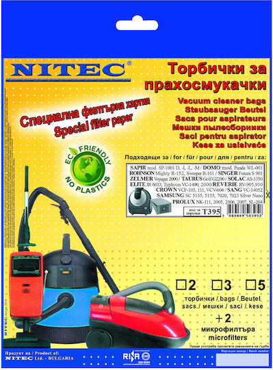 Nitec Staubsaugerbeutel 5Stück Kompatibel mit Staubsauger Universal
