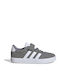 VL Court 3.0 El Kids Sneakers with Hoop & Loop Closure Gray