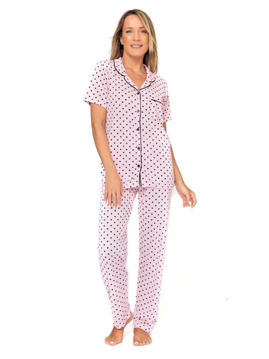 Sommer Damen Pyjama-Set Flieder