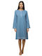 Winter Women's Nightdress Blue