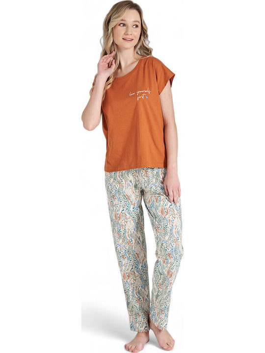 Pijadore Summer Women's Pyjama Set Orange