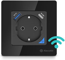 AlecoAir G40 Μονή Πρίζα Ρεύματος Wi-Fi με 2 Θύρες USB